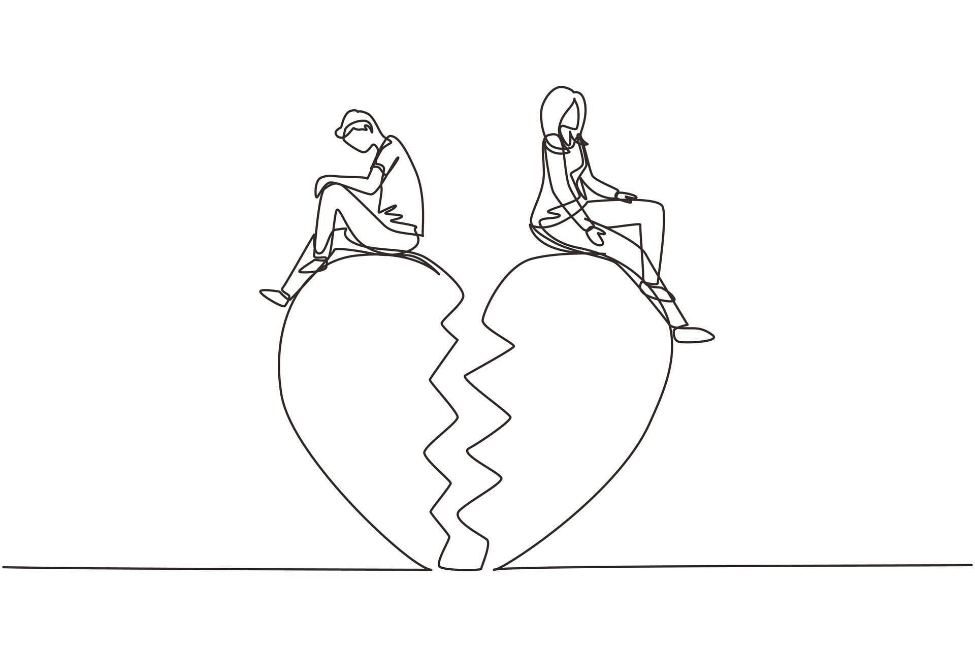 Is there a best way of healing from a breakup? (Image via Vecteezy/ Simpleline)