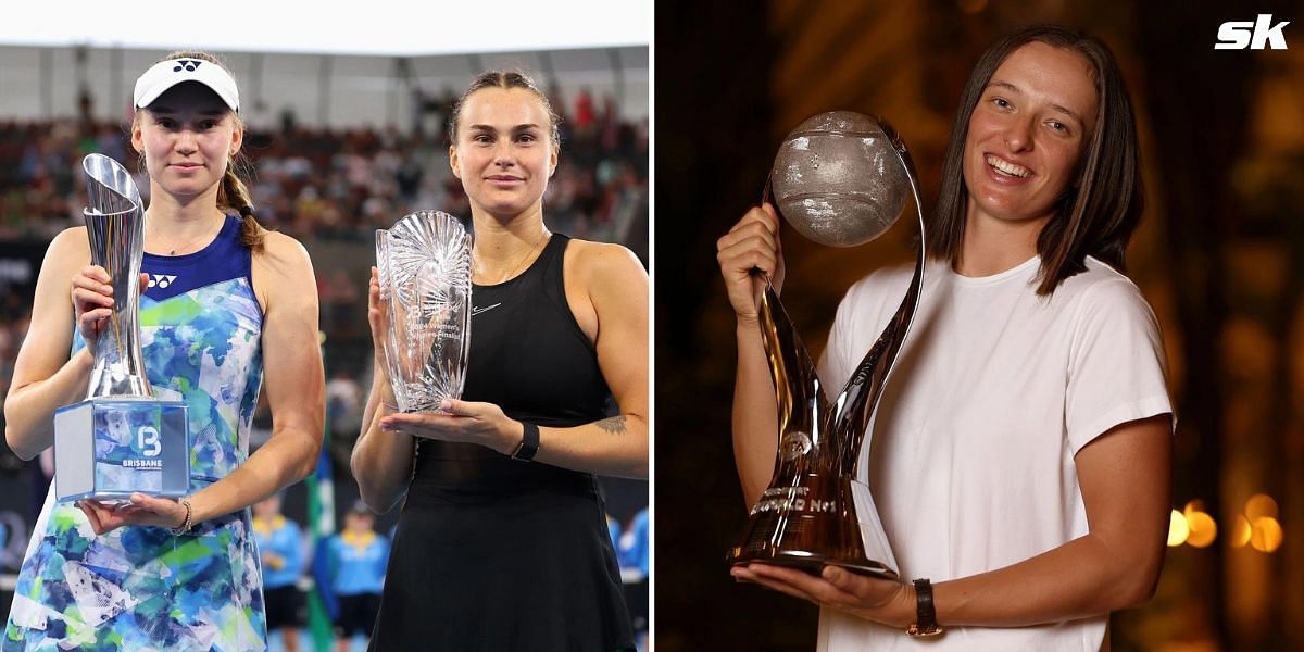 Elena Rybakina, Aryna Sabalenka and Iga Swiatek occupy the top 3 spots in this week