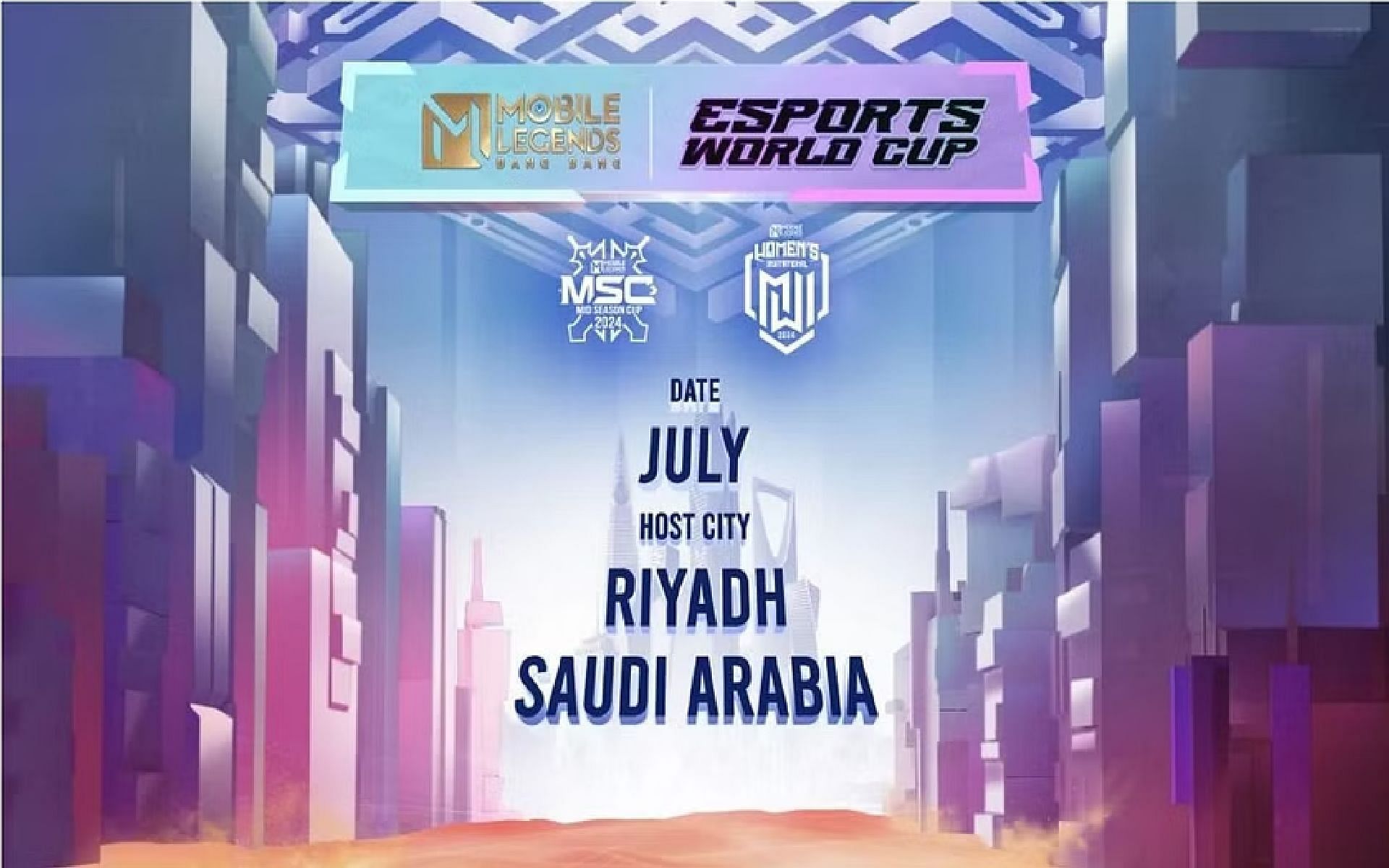 Esports World Cup will take place in Riyadh, Saudi Arabia (Image courtesy of Moonton Games)