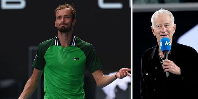 "Daniil Medvedev promises to kiss you on the lips if he wins Australian Open"- John McEnroe pulls coach Gilles Cervara's leg after his ward enters SF