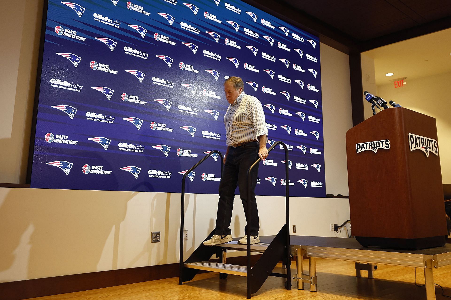 Bill Belichick at New York Jets v New England Patriots