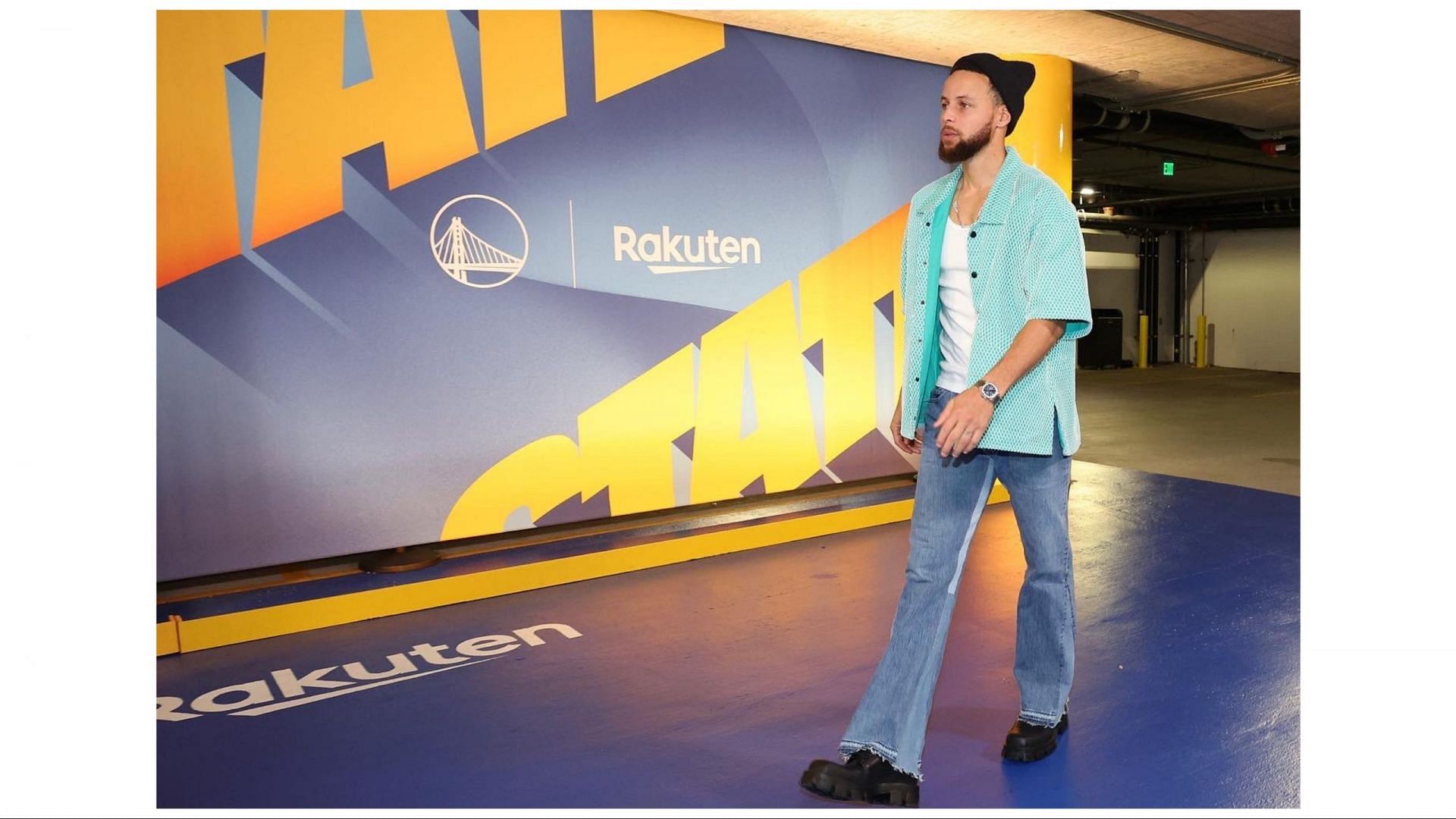 In Photos: Steph Curry assists $10 billion worth Rakuten as he rocks $400 outfit in promotion of black designer