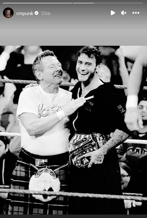 Screenshot of CM Punk's Instagram Stories post
