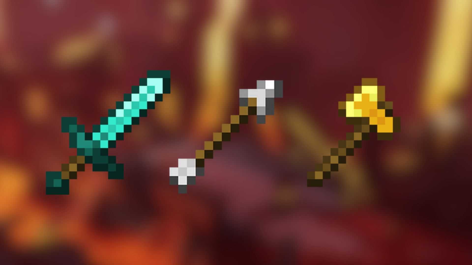 Weapons in Minecraft (Image via Mojang Studios)