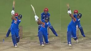 [Watch] Shivam Dube smashes 3 consecutive sixes against Mohammad Nabi in 2nd India vs Afghanistan T20I