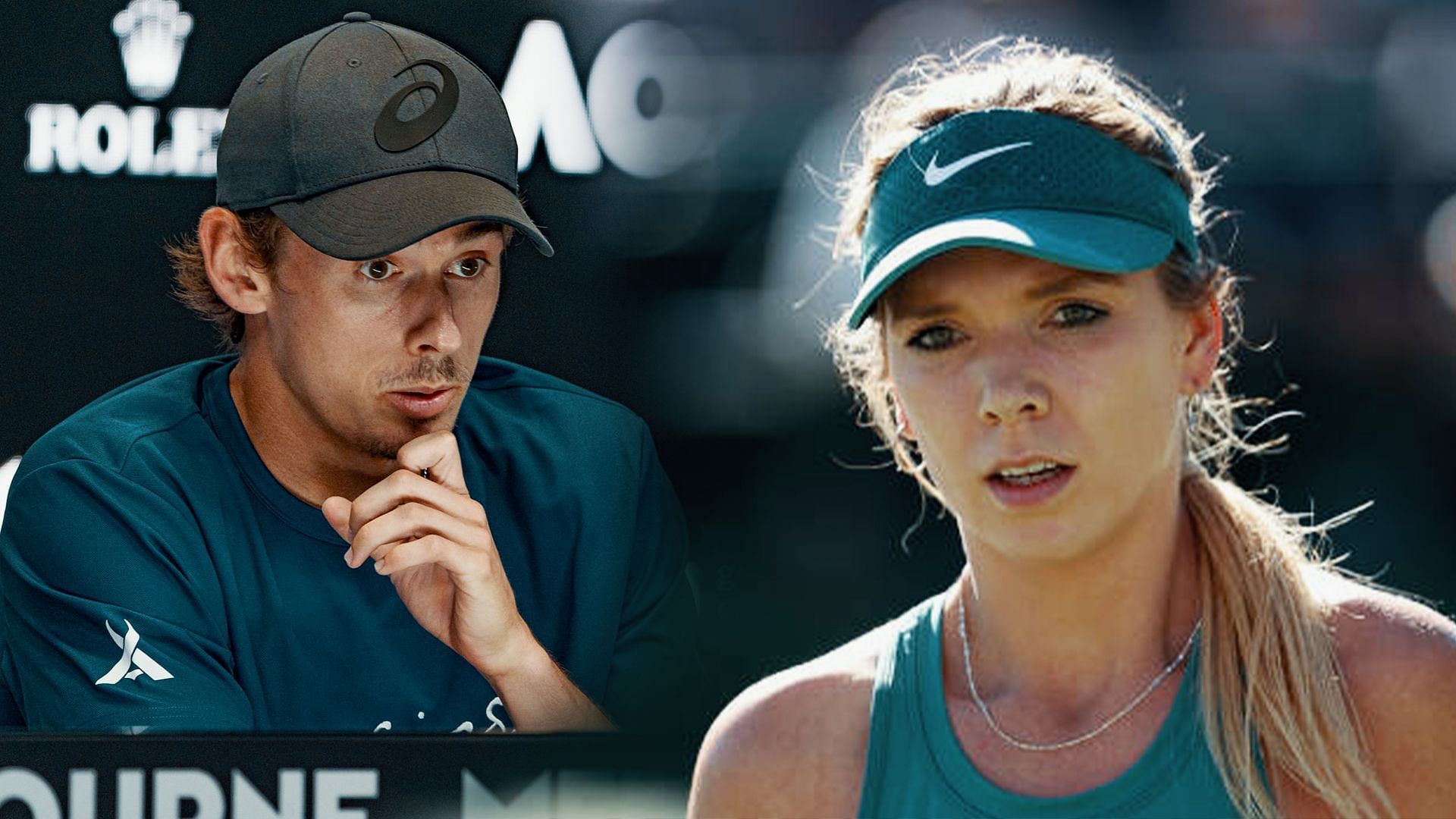 Alex de Minaur(L) and Katie Boulter