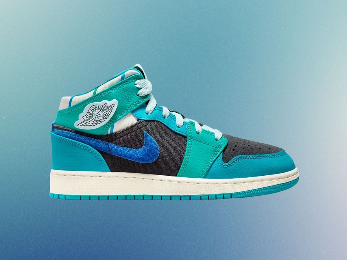 The Jordan 1 Mid &quot;The Greatest Aqua Tone&quot; (Image via StockX)