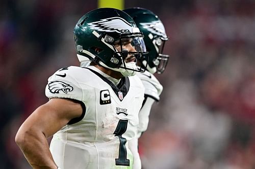 Jalen Hurts during NFC Wild Card Playoffs - Philadelphia Eagles vs. Tampa Bay Buccaneers