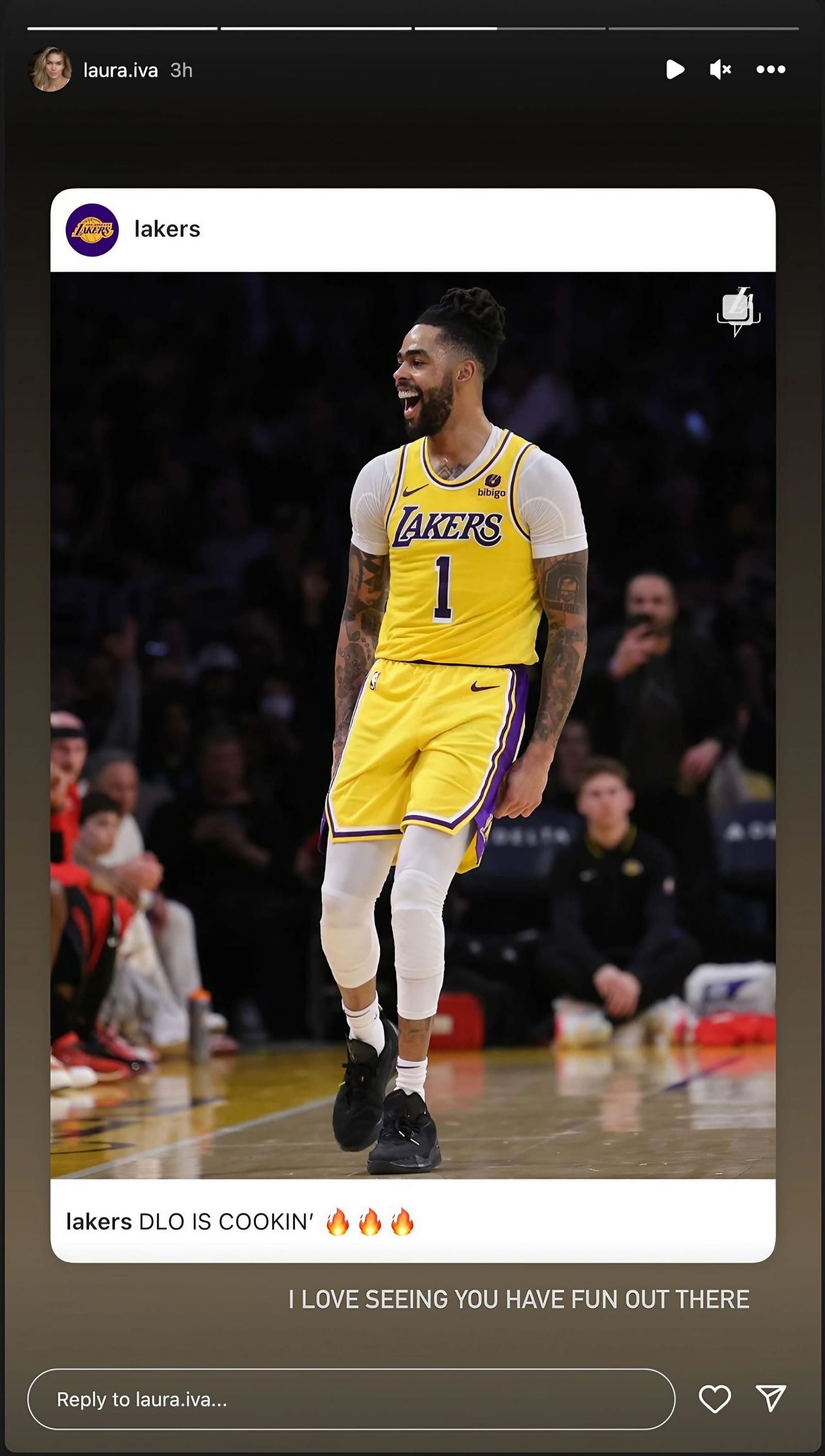 “I love seeing you have fun”: D'Angelo Russell gets girlfriend Laura ...