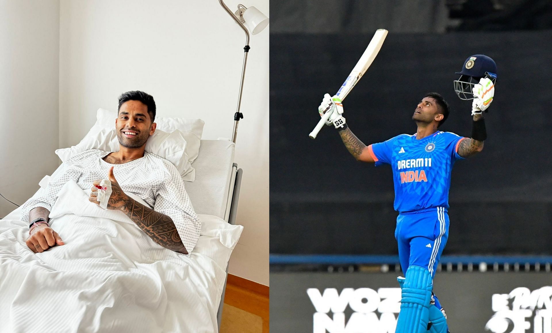 Suryakumar Yadav got injured during South Africa tour last month. (Images: Instagram)