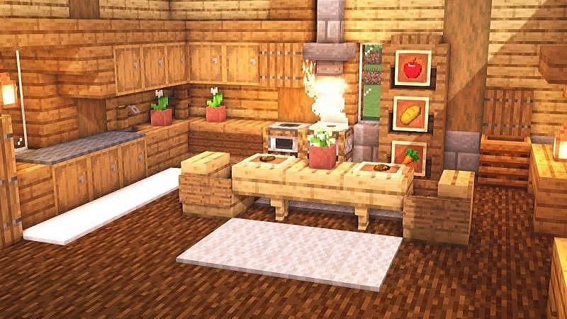 Minecraft working kitchen