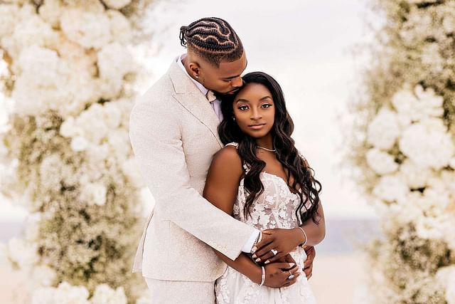 Simone Biles and Jonathan Owens picture from wedding 