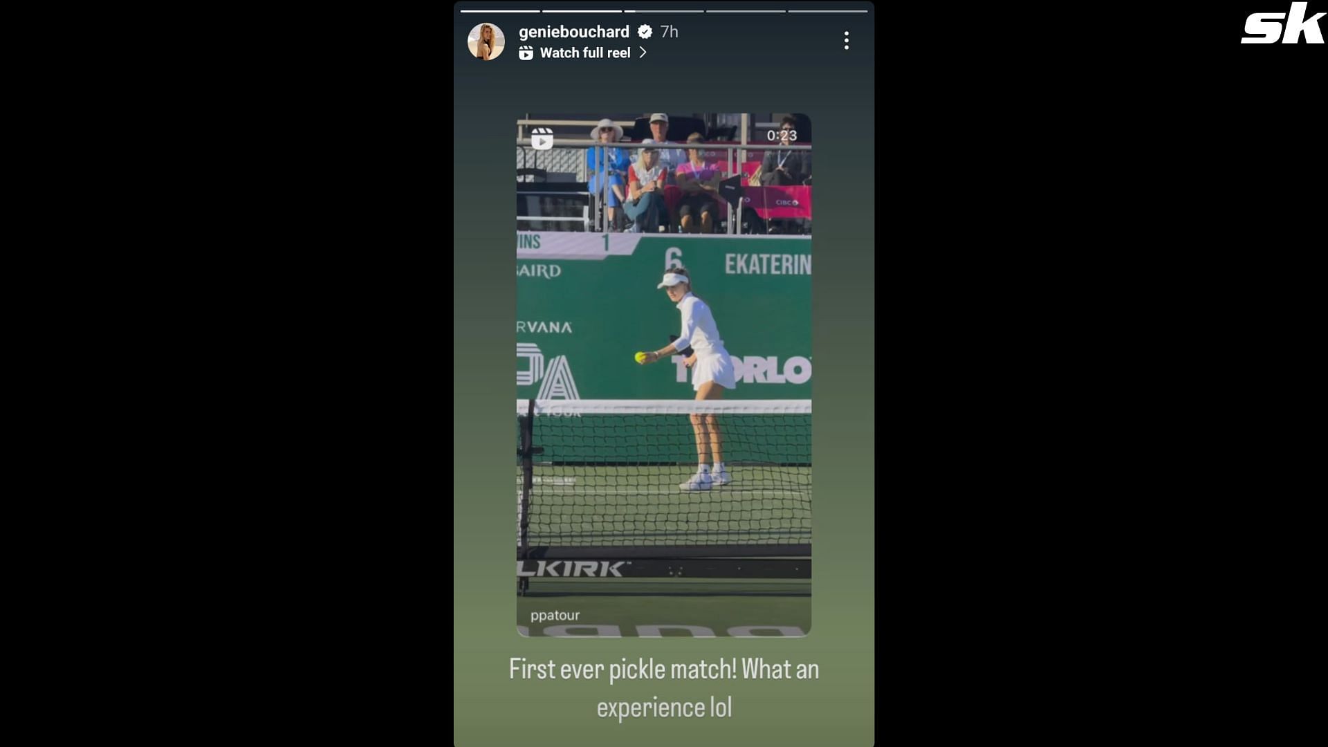 Eugenie Bouchard plays her first-ever pickleball match at the Hyundai Master - Instagram
