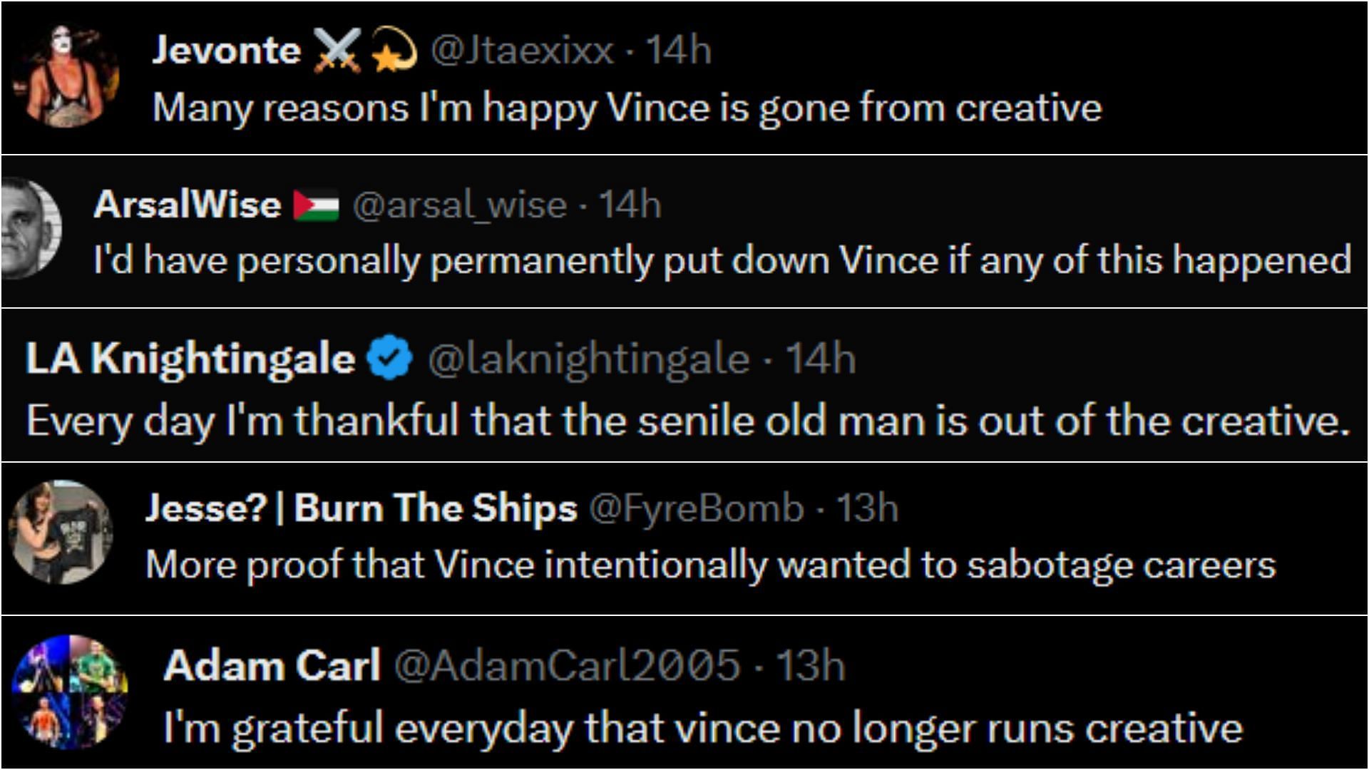 Many fans are glad Vince McMahon is gone