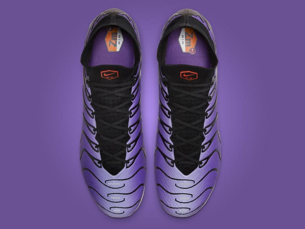 Nike Zoom Superfly 9 AM Plus FG Voltage sneakers upper view (Image via Sole Retriever)