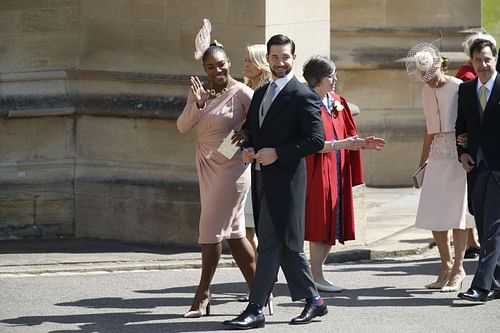 Serena Williams and husband Alexis Ohanian pictured at Prince Harry and Meghan Markle's wedding