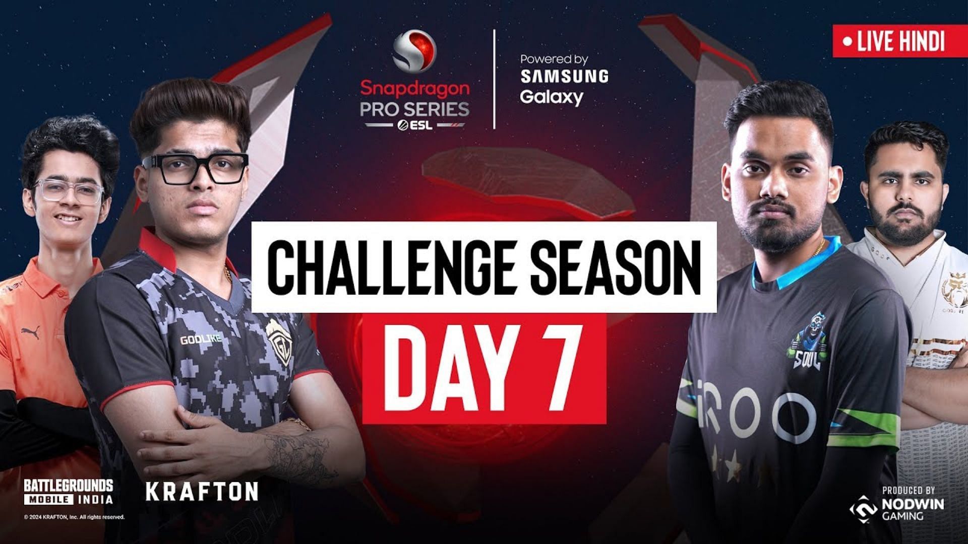 ESL Snapdragon BGMI Pro Series 2024 Challenge Season Day 7 Teams, map