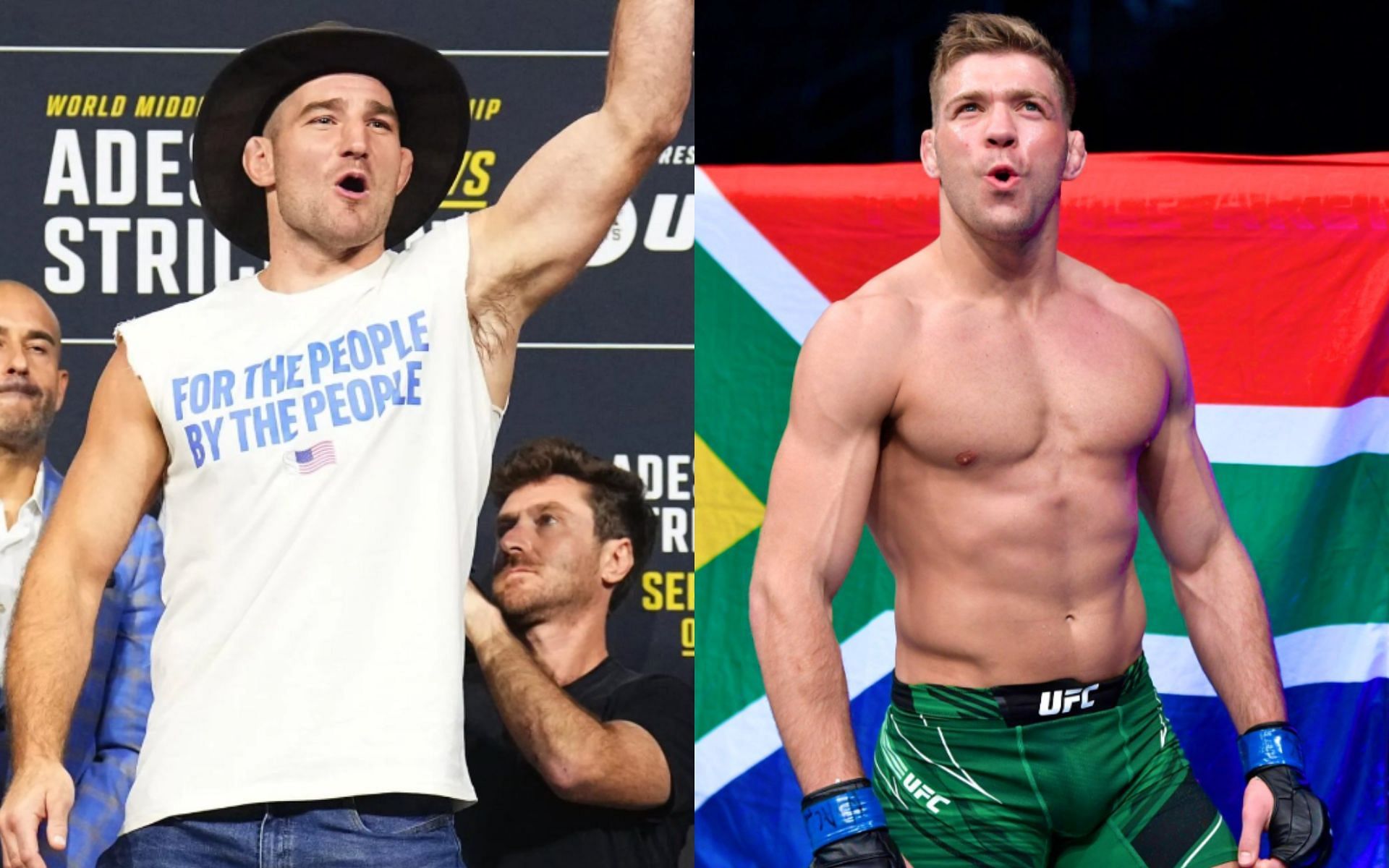 Sean Strickland (left) will go toe to toe with Dricus du Plessis (right) at UFC 297 [Images courtesy: @SStricklandMMA and @dricusduplessis on X]
