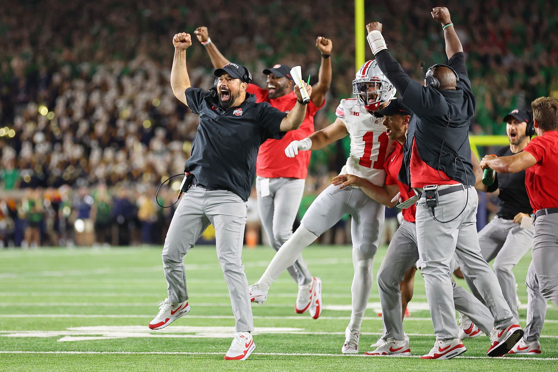 Head coach Ryan Day of the Buckeyes