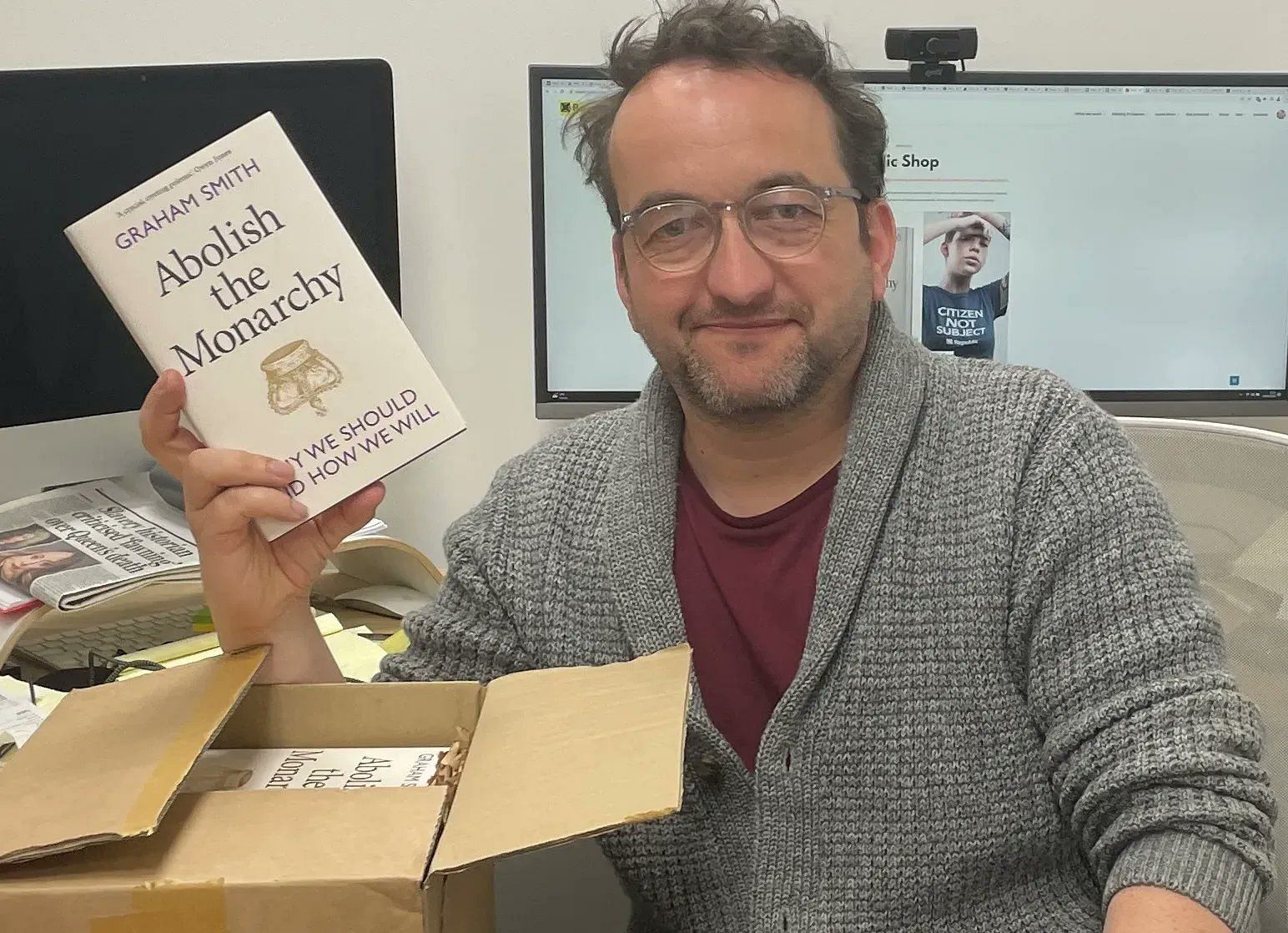 Graham Smith with the book he has authored (Image from X/@GrahamSmith_)