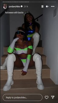 Screenshot of Jordan Chiles' Instagram story.