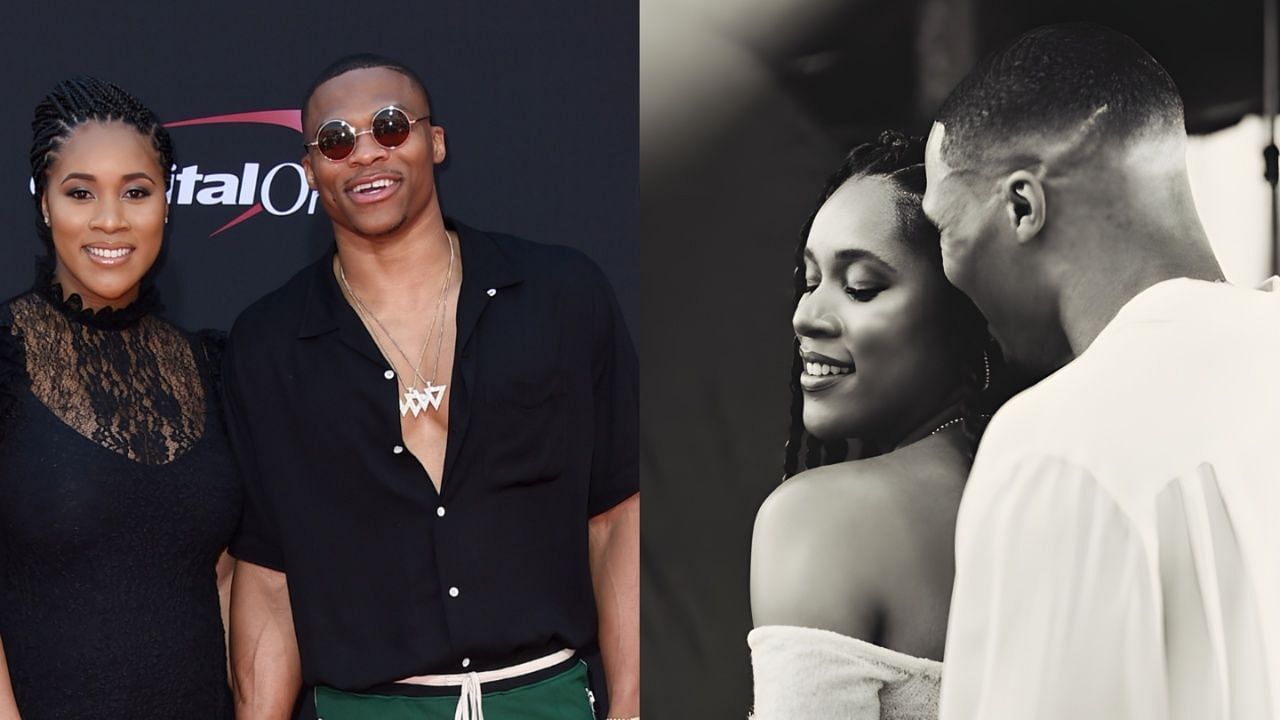 Russell Westbrook with wife Nina Westbrook