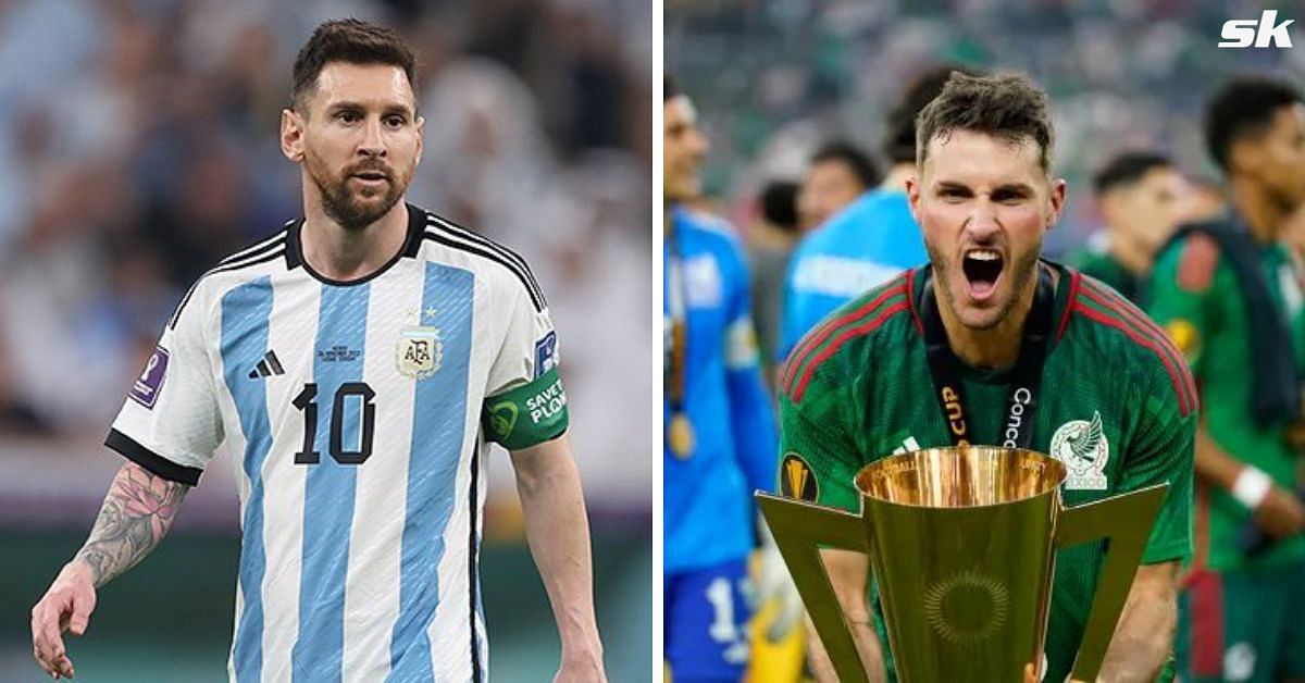 Lionel Messi and Santiago Gimenez (via Getty Images)