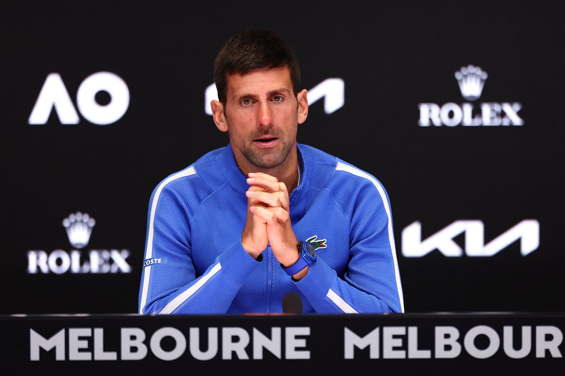 Novak Djokovic addresses the media: Australian Open 2024