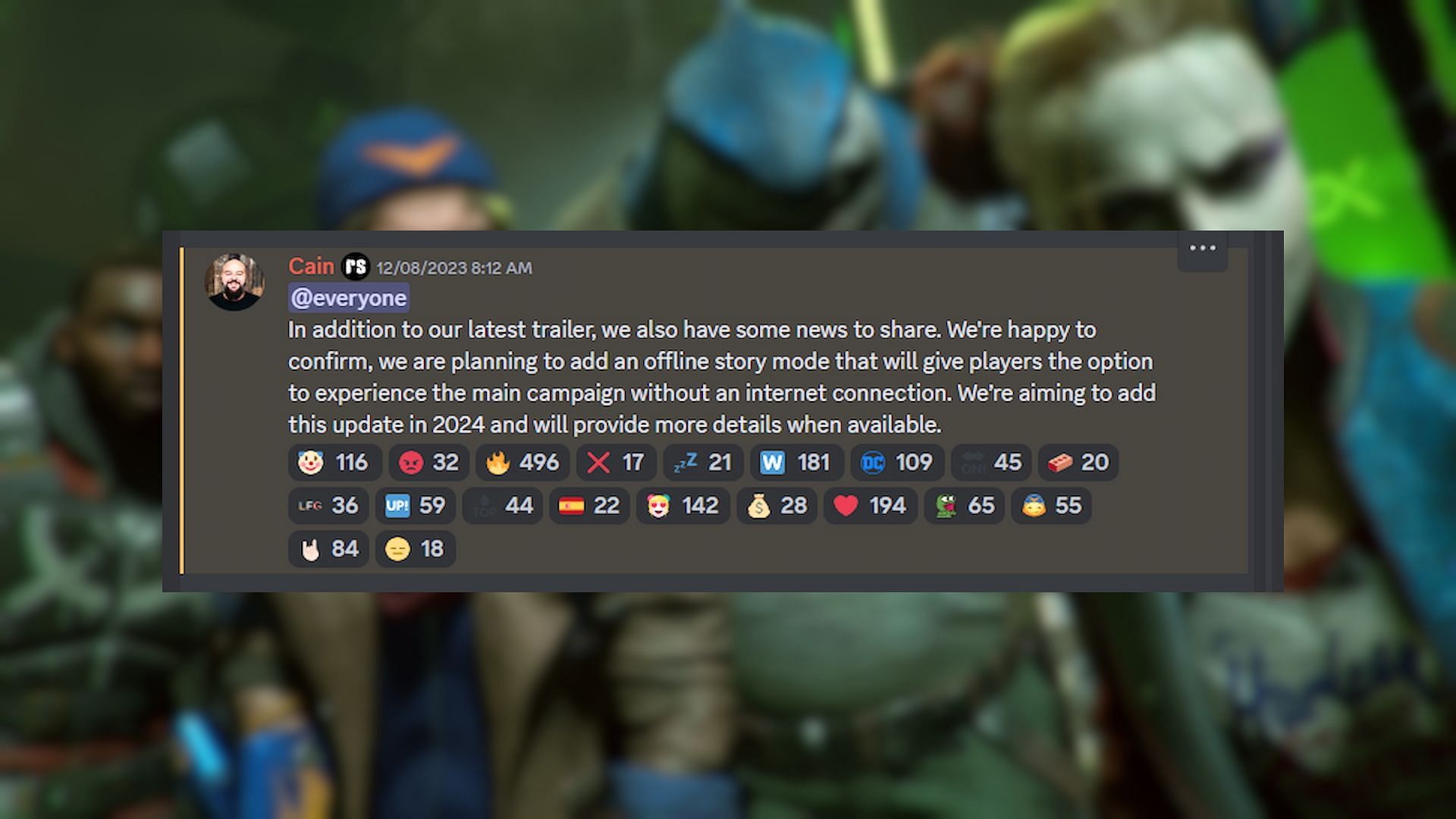 Suicide Squad developers announce the possibility of playing offline in a future update (Image via Rocksteady Studios)