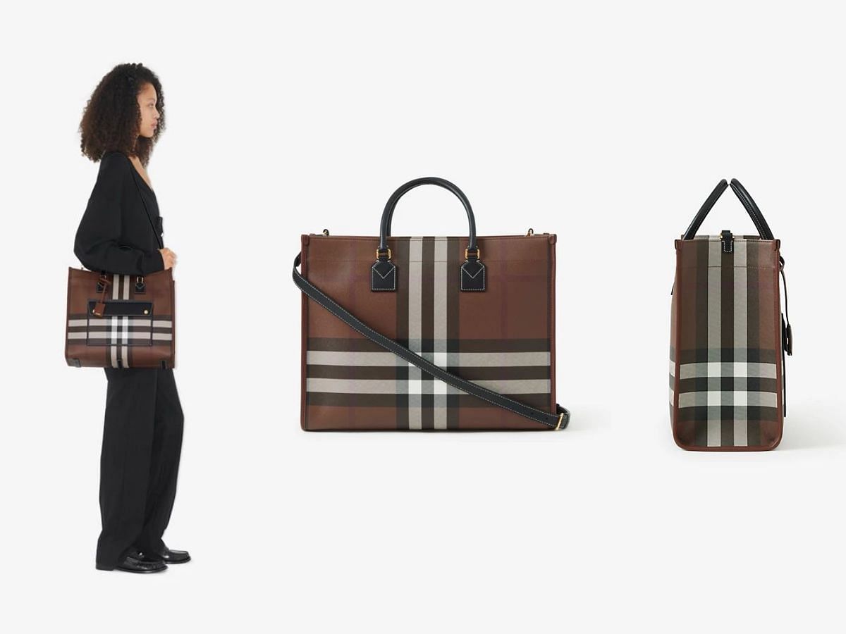 Closer look at the tote bag (Image via Burberry)