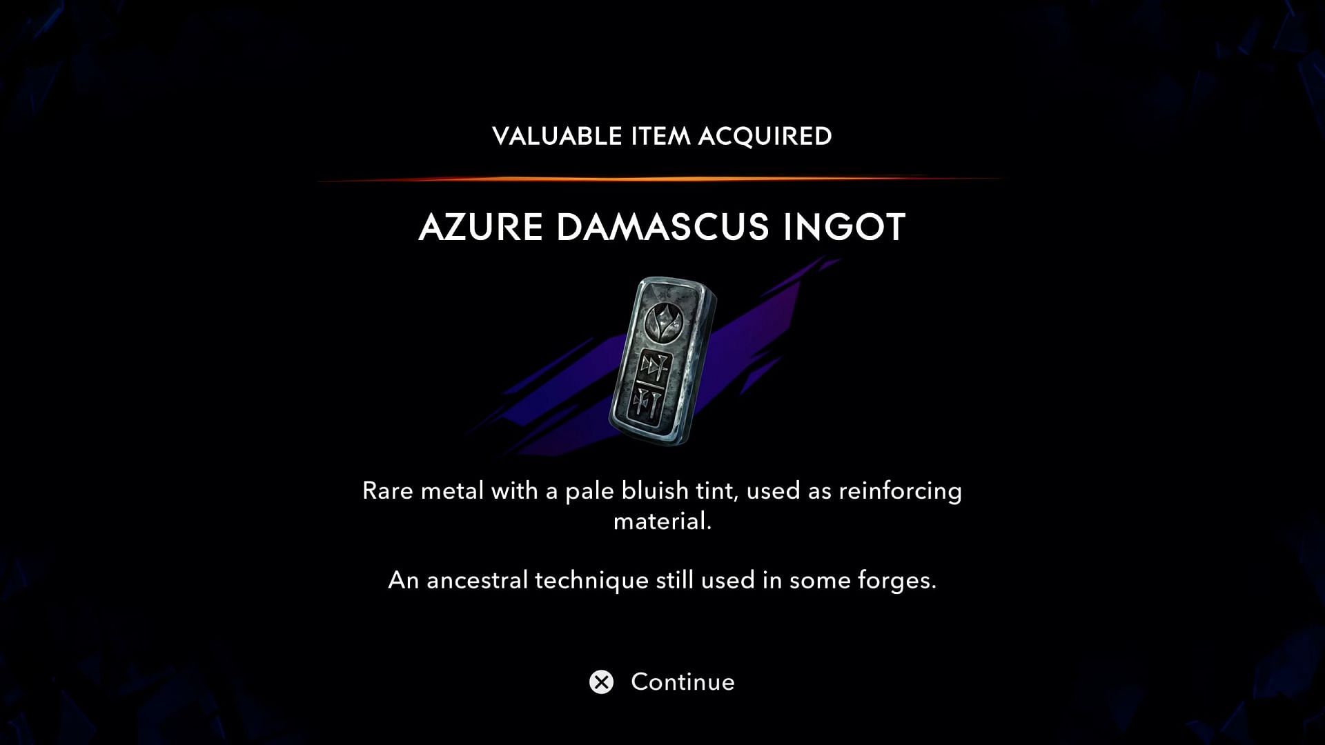 Azure Damascus Ingot (Image via Ubisoft)