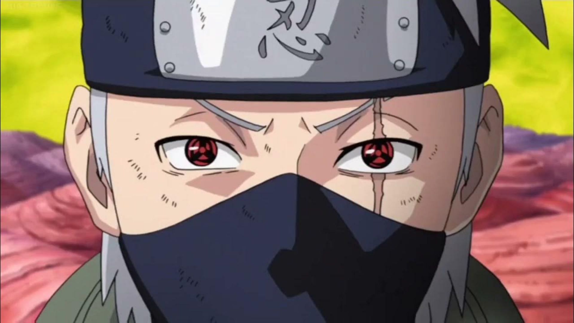 Kakashi using two Sharingan eyes in the Naruto Shippuden anime (Image via Studio Pierrot)