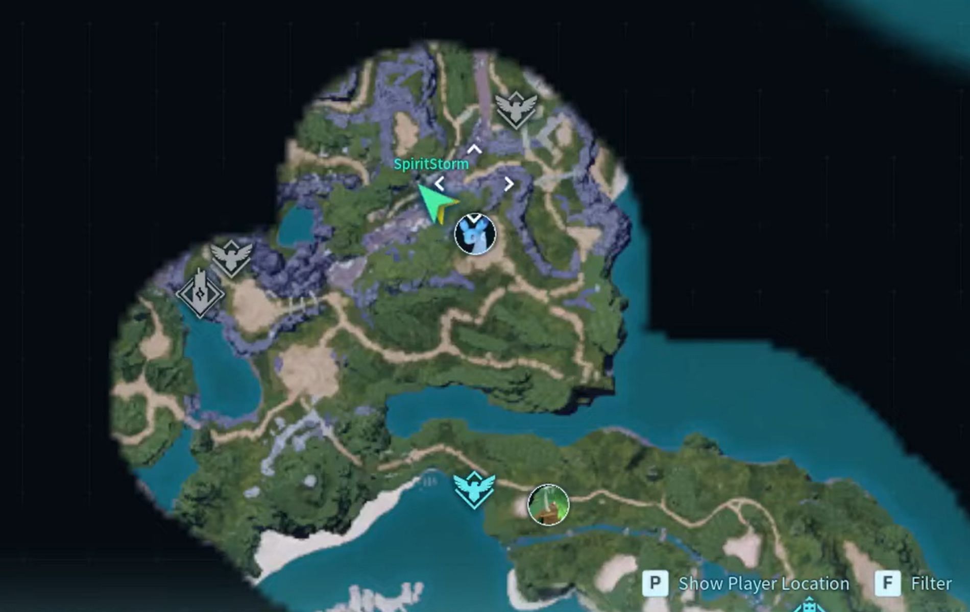Location of Chillet in Palword (Image via YouTube/Video Game News)
