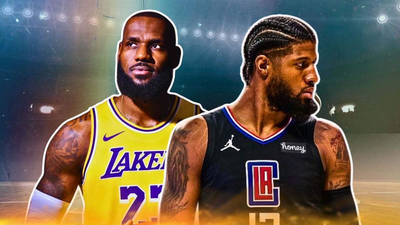 LeBron James dunked over Paul George as Lakers put an end to their four-game losing streak