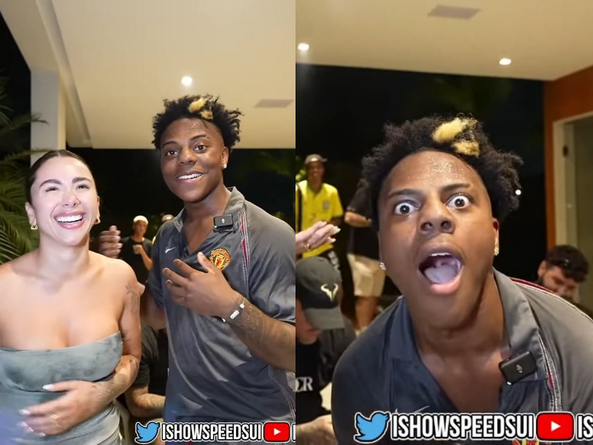 IShowSpeed gets rejected after trying to link up with a Brazilian woman (Image via YouTube/IShowSpeed)