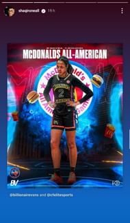 Shaqir O'Neal's Instagram