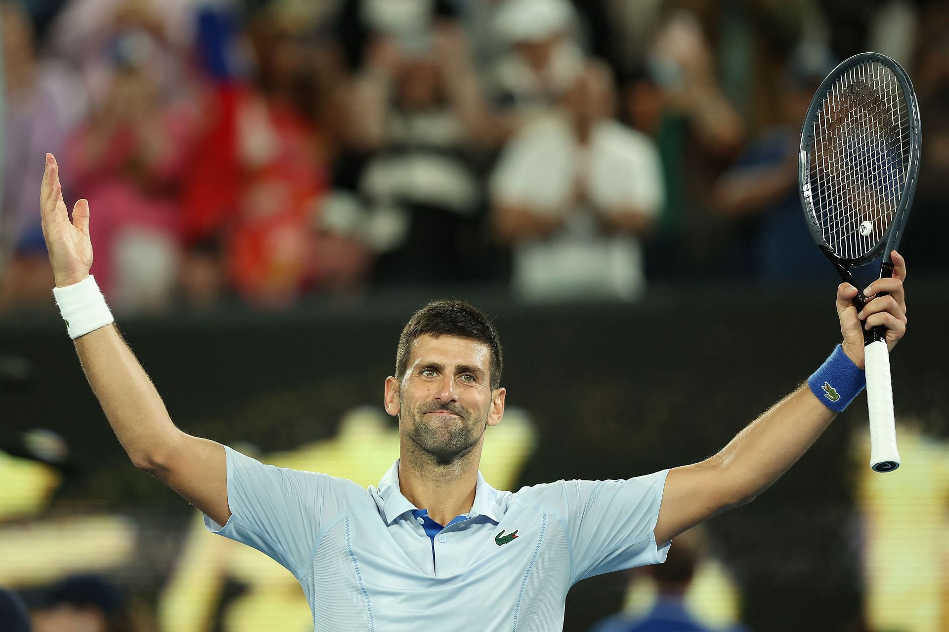 Novak Djokovic in action at the 2024 Australian Open