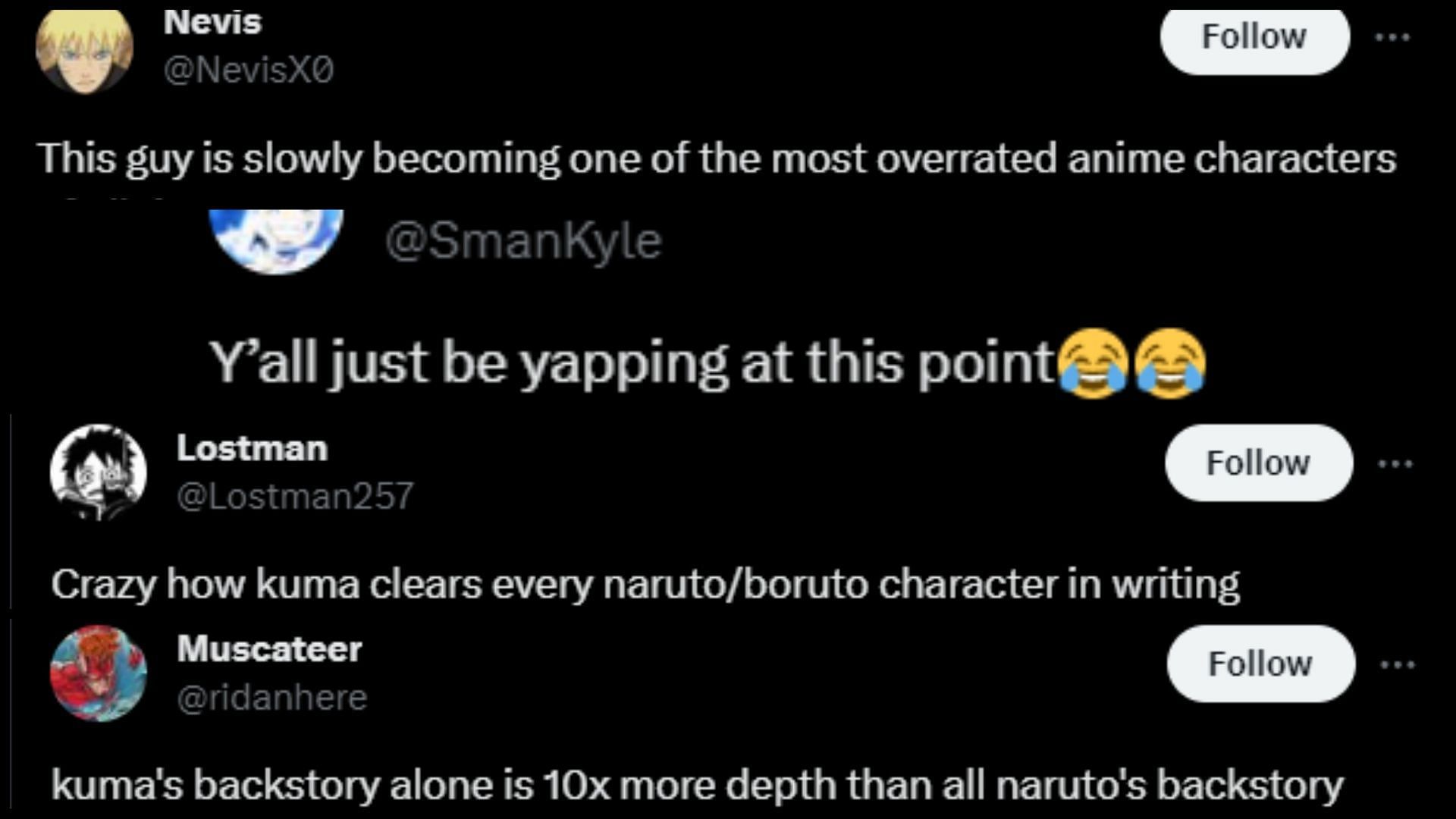 One Piece and Naruto fans&#039; reactions as seen online (Image via Sportskeeda)