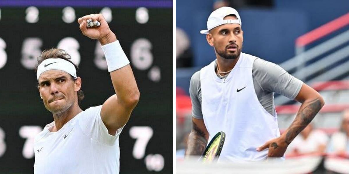 Rafael Nadal and Nick Kyrgios. AUSTRALIAN OPEN 