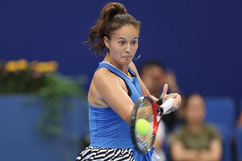 Daria Kasatkina against Beatriz Haddad Maia of Brazil at the WTA Elite Trophy Zhuhai 2023 - Getty Images