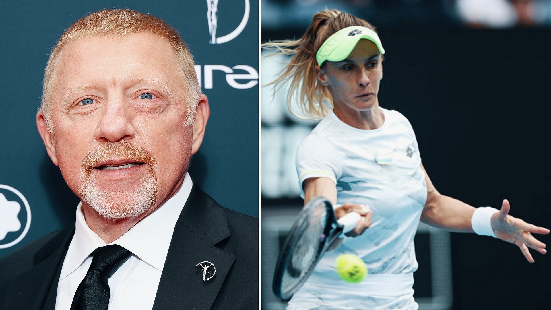 Boris Becker and Lesia Tsurenko. (Photo Credits: Getty Images)