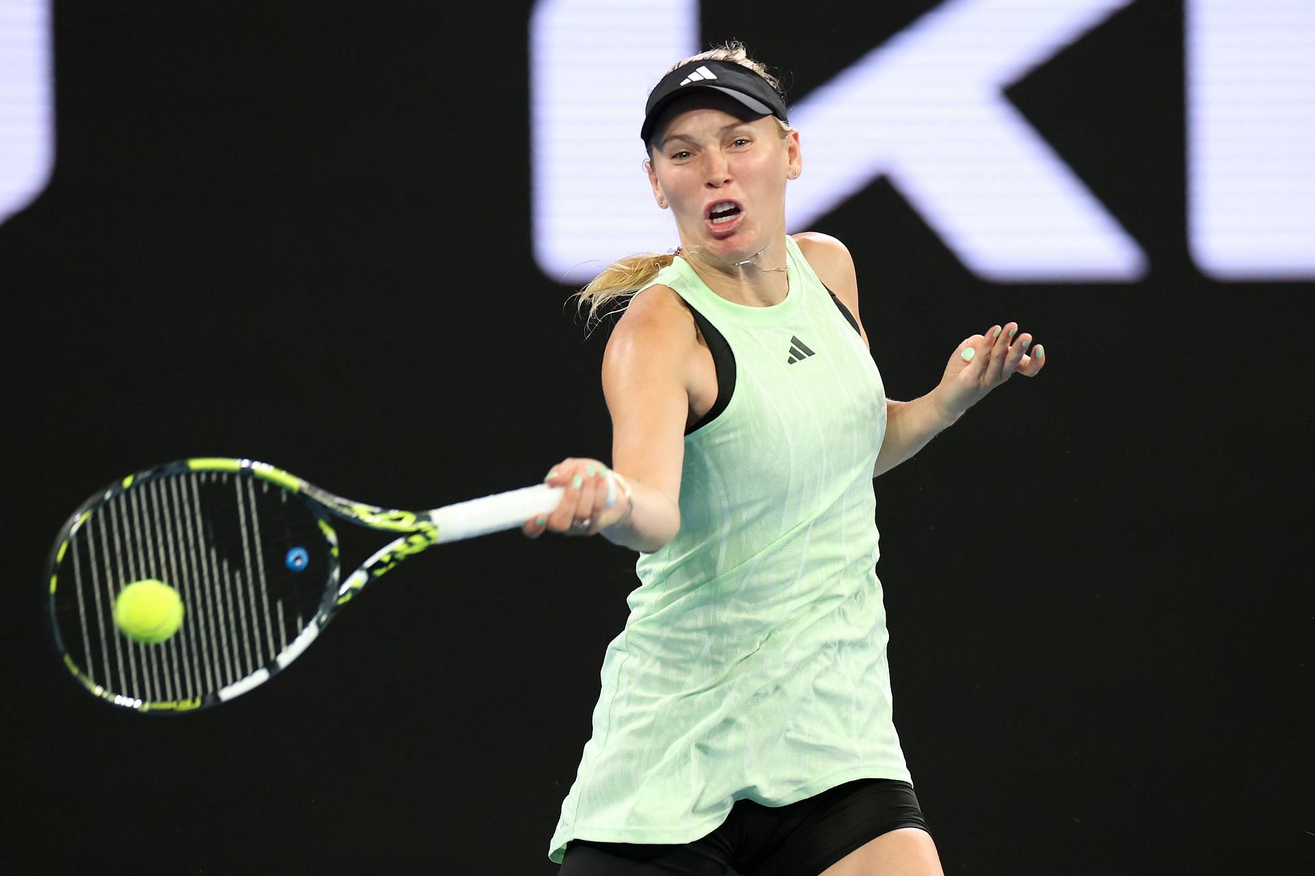 Caroline Wozniacki at the 2024 Australian Open.
