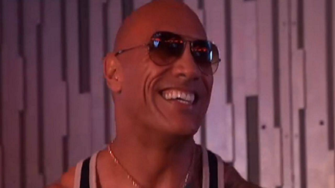The Rock backstage before his big return