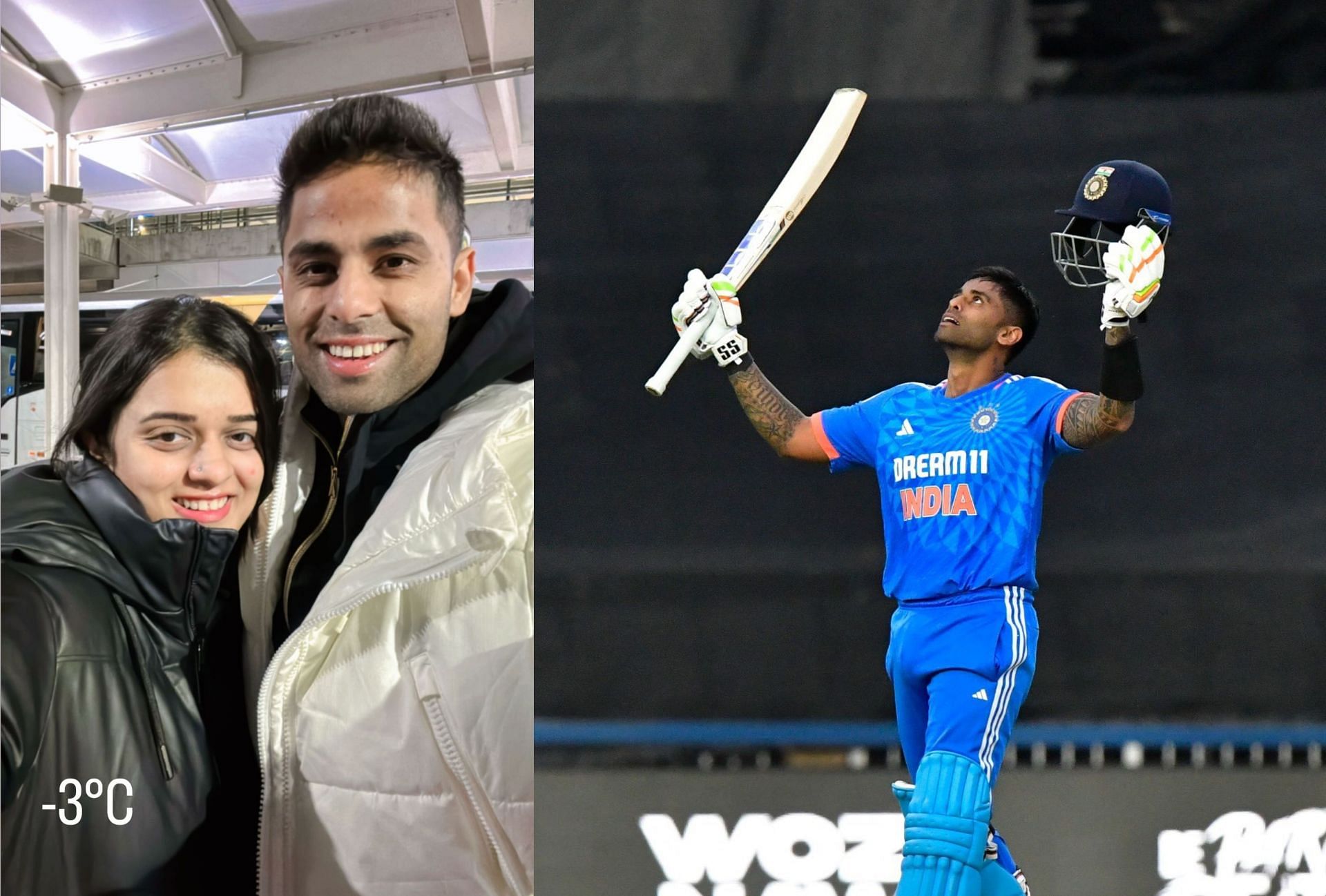 Suryakumar Yadav with his wife Devisha Shetty. (Images: Instagram)