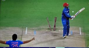 [Watch] Shivam Dube cleans up Azmatullah Omarzai with a slower one during IND vs AFG 2nd T20I