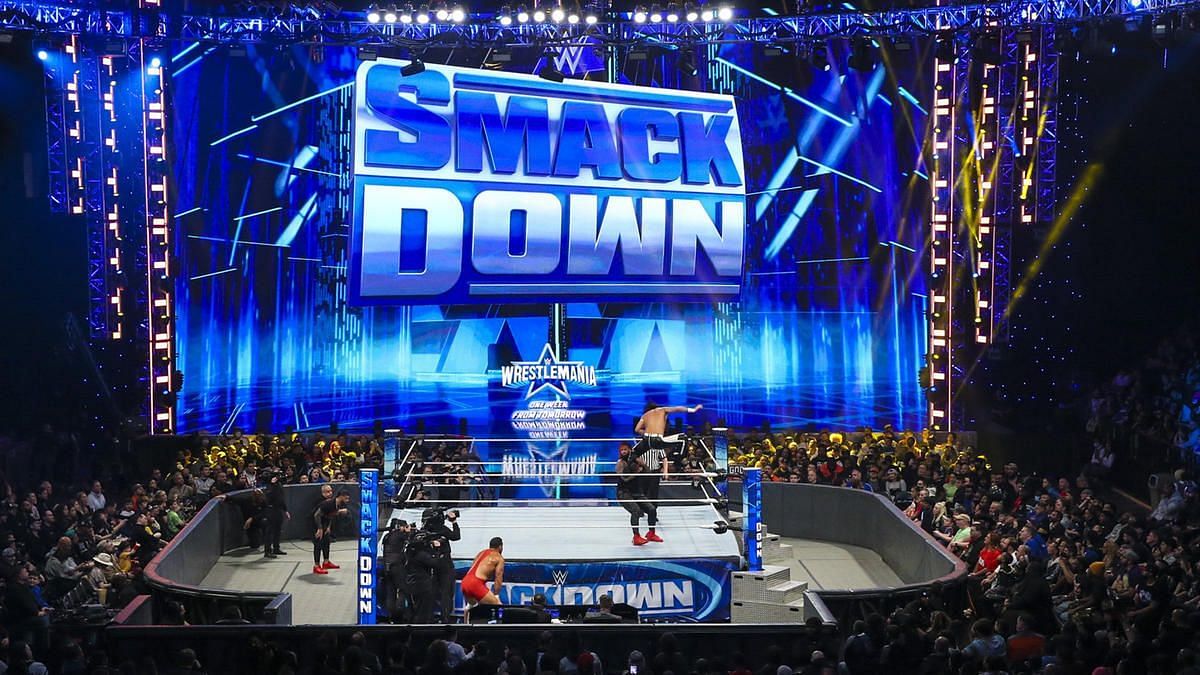 A still from an episode of WWE SmackDown