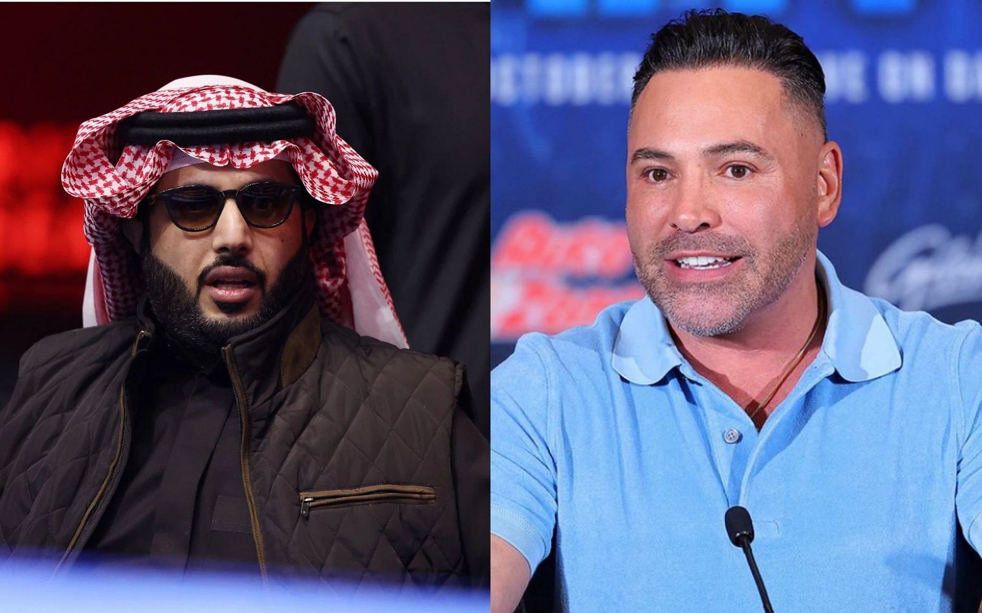 Oscar De La Hoya is now down to work with Saudi Arabia. [Images via Getty and @OscarDeLaHoya on Instagram]