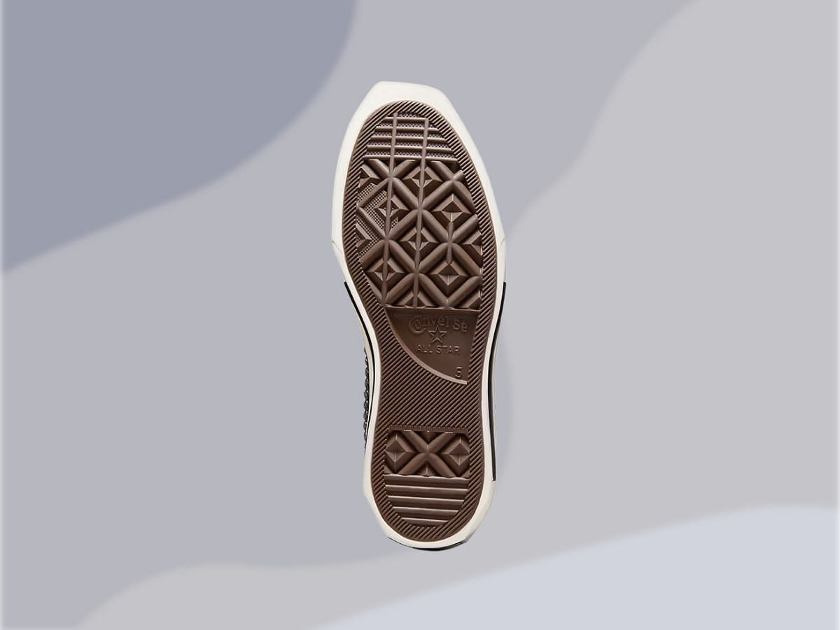 Sole detailing of Converse and Swarovski Chuck 70 De Luxe Squared shoe (Image via Sportskeeda)