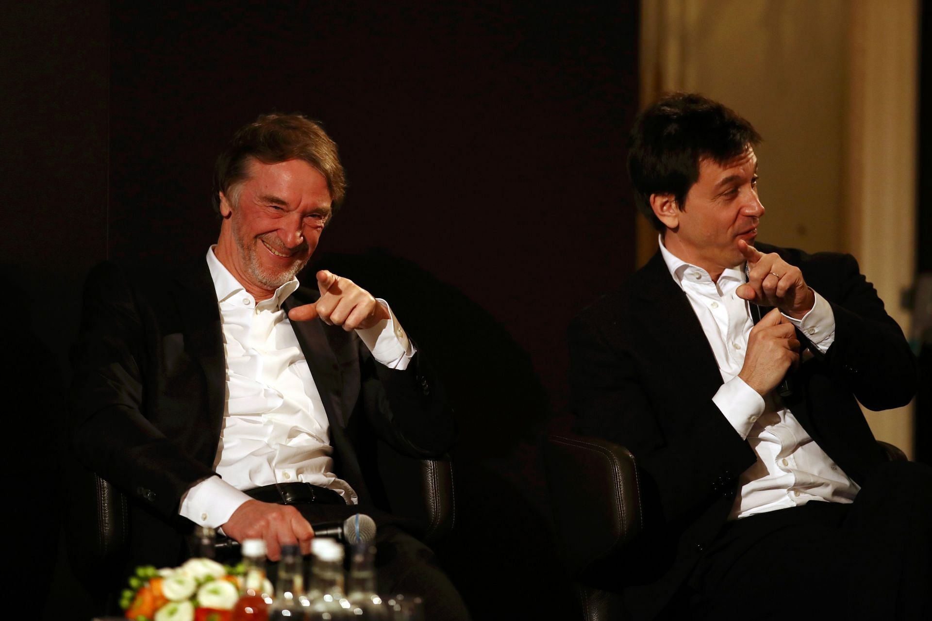 Sir Jim Ratcliffe (left) will oversee the Red Devils&#039; footballing operations.