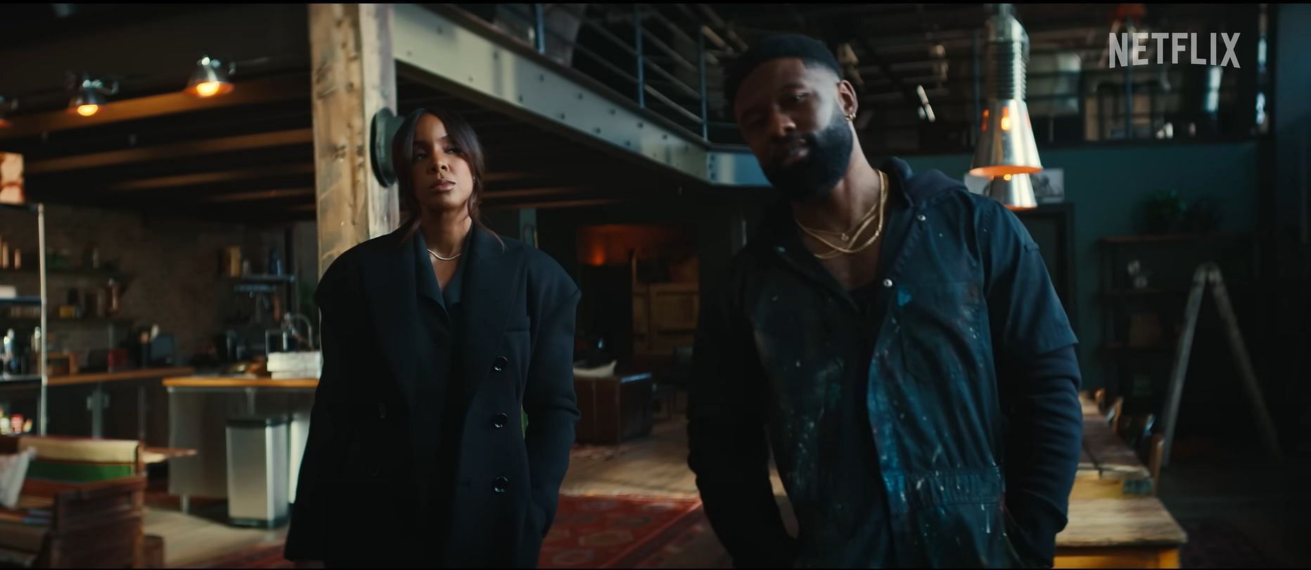 Kelly Rowland and Trevante Rhodes (Image via Netflix)